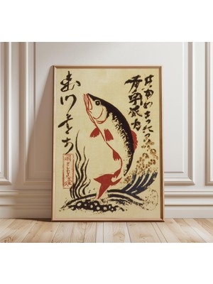 Ninastore Japon Balık Pazarı Posteri, Vintage Deniz Ürünleri Duvar Sanatı, Geleneksel Ukiyo-E Tarzı Baskı, Rus