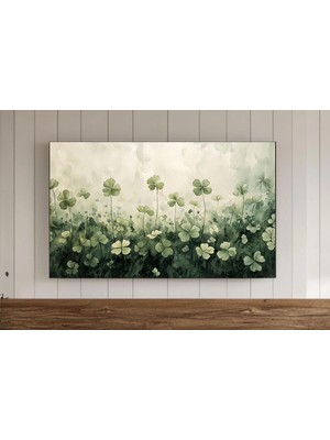 Ninastore Antika Aziz Patrick Çerçeveli Tv Duvar Sanatı, Yonca Desenli Antika Yağlı Boya Tablo, Samsung Ekran