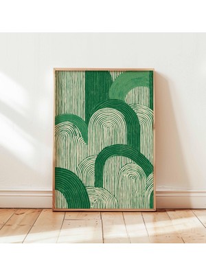 Ninastore Yeşil Japon Bulut Posteri Hokusai Ahşap Baskı Dalga Baskısı Vintage Botanik Duvar Sanatı Baskısı Vin