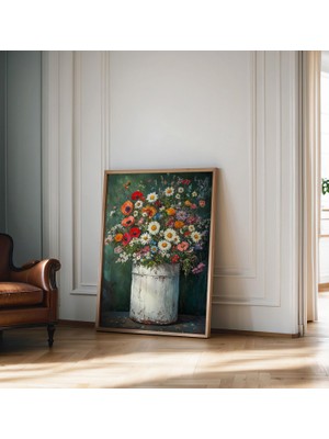 Ninastore Yabani Çiçekler Tablosu Ilkbahar Çiçeği Suluboya Baskı Çiçek Tarlası Duvar Sanatı Manzara Baskısı Ça