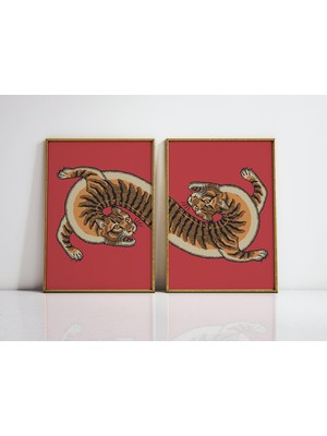 Ninastore 2'li Set Japon Vintage Ahşap Baskı Japon Posteri Japon Vintage Sanat Ahşap Baskı Posteri Hayvan Duva