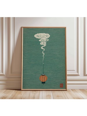 Ninastore Japon Tütsü Sanatı Baskısı Minimalist Zen Posteri Vintage Asya Duvar Sanatı Huzurlu Meditasyon Dekor