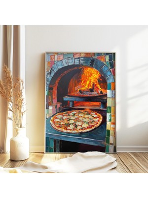 Ninastore Henri Matisse'den Esinlenilmiş Poster Pizza Baskısı Pizza Posteri Matisse Sanat Baskısı Mutfak Baskı