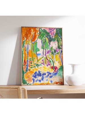 Ninastore Henri Matisse Posteri Collioure'da Manzara Matisse Çiçek Baskısı Henri Matisse Sergi Posteri Çiçek S
