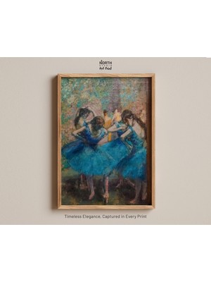 Ninastore Edgar Degas'ın Mavi Dansçılar Empresyonist Balerin Posteri, Duvar Sanatı, Ev Dekorasyonu, Empresyoni