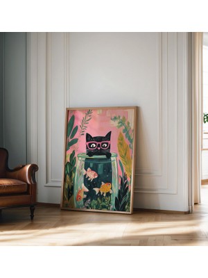 Ninastore Henri Matisse'in Siyah Kedili Altın Balık Tablosu Posteri, Henri Matisse Duvar Sanatı, Matisse Sergi