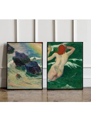 Ninastore 2'li Set: Paul Gauguin Baskısı, Paul Gauguin Posteri, Paul Gauguin Duvar Sanatı, Paul Gauguin Sergi