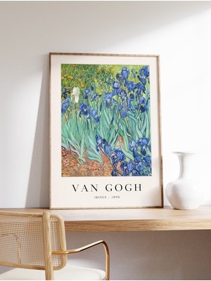 Ninastore Van Gogh Sanat Baskısı Irisler Van Gogh Posteri Ünlü Tablolar Sanat Çiçek Sanatı Manzara ve Doğa Bas