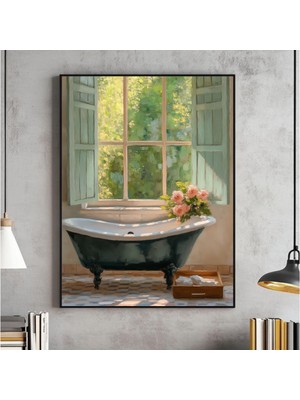 Ninastore Vintage Banyo Sanatı Duvar Sanatı Küvet Sanatı Baskısı Banyo Dijital Dosyası Küvet Duvar Dekoru Çift