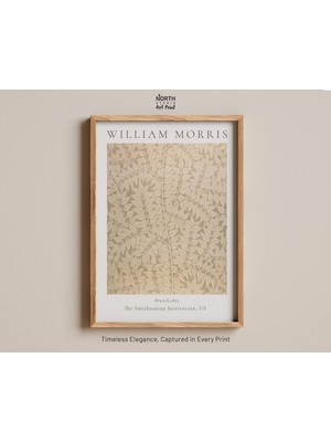 Ninastore Dal Baskısı, William Morris Yaprak Deseni Baskısı, Vintage Botanik Duvar Sanatı, El Sanatları Doğa D