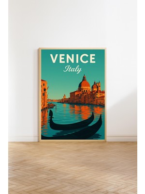 Ninastore Venedik Seyahat Posteri Italya Duvar Sanatı Vintage Baskı Italya Dekorasyonu Seyahat Hediyesi