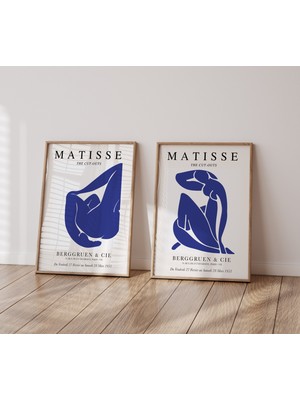 Ninastore 2'li Set Henri Matisse Mavi Çıplak Kadın Posteri Sanat Baskısı Mavi Kadın Posteri Çizgi Sanatı Poste