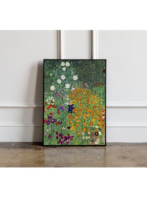 Ninastore Gustav Klimt'in Fleur Jardin Tablosunun Posteri, Gustav Klimt Duvar Sanatı, Botanik Baskı, Çiçek San
