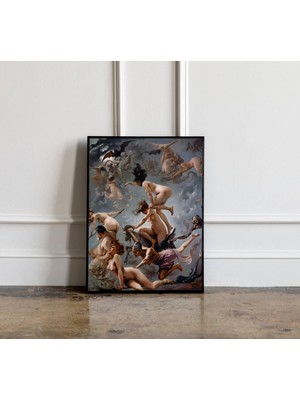 Ninastore Luis Ricardo Falero 1878 Baskı Cadıların Şabata Gidişi Posteri Cadılar Baskısı Fantastik Baskı Fanta