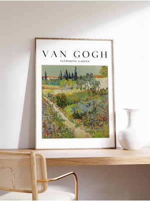 Ninastore Van Gogh Sergisi Posteri Çiçekli Bahçe Van Gogh Sanat Baskısı Duvar Sanatı Dekorasyonu Çiçekli Bahçe