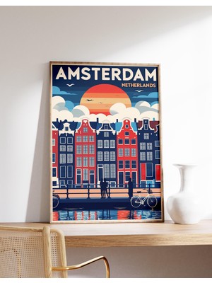 Ninastore Amsterdam Baskısı | Hollanda Seyahat Baskısı | Hollanda Posteri | Hollanda Seyahat Posteri | Seyahat
