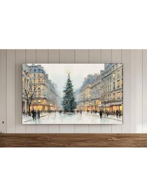 Ninastore Paris Noel Çerçevesi Tv Sanatı Eyfel Kulesi Tatil Ekran Koruyucu Samsung The Frame 4K Dijital Indirm
