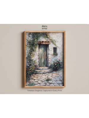 Ninastore Vintage Bahar Kır Evi Tablosu Bahar Kır Evi Sanatı Vintage Sanat Baskısı Kır Evi Manzarası Rustik Du