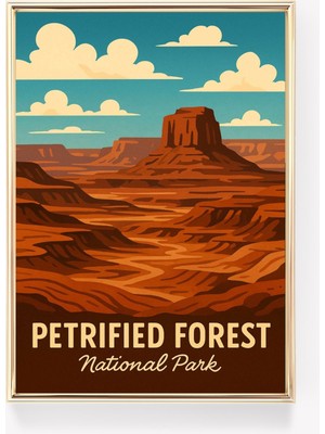 Ninastore Taşlaşmış Orman Posteri Arizona Duvar Sanatı Taşlaşmış Orman Baskısı Milli Park Kanvas Arizona Dekor