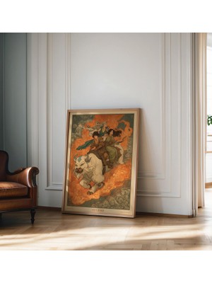 Ninastore Vintage Japon Tarzı Poster, Ahşap Baskı Sanatı, Vintage Poster, Duvar Sanatı, Japon Baskı, Hediye Fi