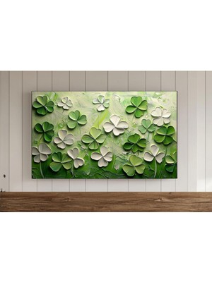 Ninastore Aziz Patrick Çerçeveli Tv Sanatı Soyut Yoncalar Yağlı Boya Tablo Bahar Çiftlik Evi Dekorasyonu Yonca