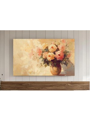 Ninastore Sonbahar Çiçekli Çerçeve Tv Sanatı Koyu ve Hüzünlü Çiçek Tablosu Vintage Sonbahar Çiçekleri Rustik S