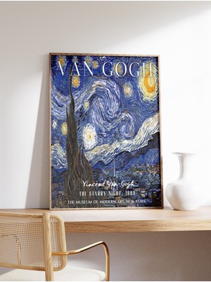 Ninastore Van Gogh Sergisi Posteri Galeri Kalitesinde Sanat Baskısı Yıldızlı Gece Vincent Van Gogh Sanatı Çiçe