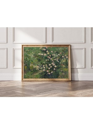 Ninastore Vincent Van Gogh'un Güller Tablosu Posteri, Vincent Van Gogh Baskısı, Botanik Eğrelti Otu Baskısı, Ç