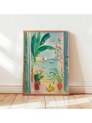 Ninastore Henri Matisse Açık Pencere Posteri Matisse Çiçek Baskısı Botanik Duvar Sanatı Modern Sanat Çiçek Bas