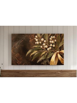 Ninastore Ökseotu Noel Çerçevesi Tv Sanatı Vintage Noel Samsung Çerçevesi Tv Sanatı Koyu Tatil Tablosu Antik N