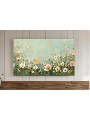 Ninastore Yabani Çiçekler Çerçeveli Tv Duvar Sanatı | Samsung Için Vintage Çiçekli Ekran Koruyucu | Ilkbahar V