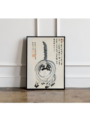 Ninastore Japon Vintage Ahşap Baskı Kaplan Posteri Japon Vintage Ahşap Baskı Sanat Eseri Kedi Severler Için He