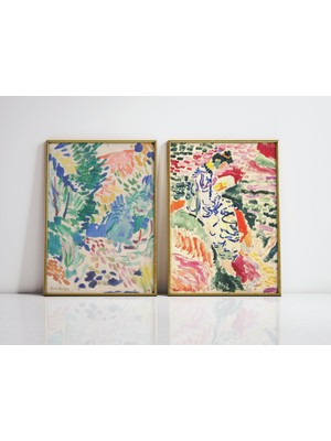 Ninastore 2'li Set Henri Matisse Poster Collioure Manzarası Baskısı Henri Matisse Baskısı Sergi Baskısı Henri