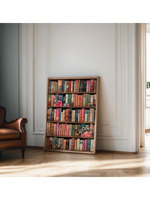 Ninastore Vintage Kütüphane Posteri Kitap Sanatı Baskısı Okuma Duvar Posteri Kitap Severler Için Hediye Okuma