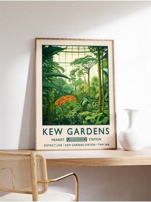 Ninastore Kew Bahçeleri Baskısı Londra Posteri Botanik Bahçeleri Baskısı William Morris Posteri Vintage Duvar