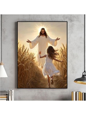 Ninastore Bir Inanç Sıçraması Duvar Sanatı Hristiyan Sanatı Isa ve Kız Çocuk Sanatı Isa Tablosu Lds Sanatı Inc