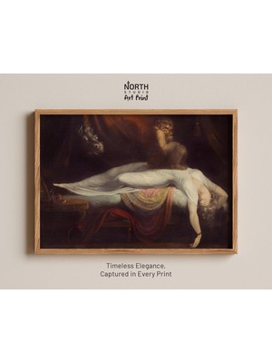 Ninastore Füssli Imzalı Kabus - Gotik Vintage Şeytan ve Kadın Sanat Baskısı, Cadılar Bayramı Veya Karanlık Rom