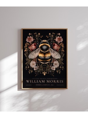 Ninastore William Morris'in Bombus Arısı Duvar Sanatı Baskısı, William Morris Posteri, Vintage Poster, Vintage