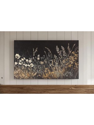 Ninastore Vintage Kış Bahçesi Yabani Çiçek Tablosu Çerçevesi Tv Duvar Sanatı Kış Ekran Koruyucu Nötr Dijital A