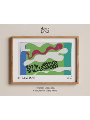Ninastore Lagün Iı Baskısı, Henri Matisse Caz Serisi, Soyut Kesme Kolaj, Canlı Modernist Baskı, 1947 Tarihli E