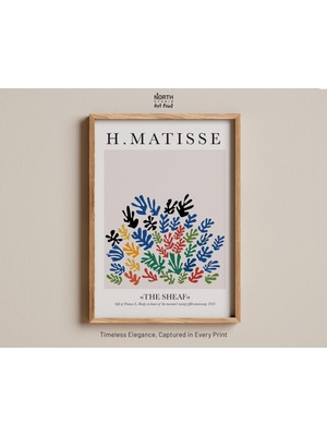 Ninastore Henri Matisse'in "demet Baskısı" Adlı Kesme Baskı Tekniğiyle Yaptığı, Renkli Soyut Yapraklar Içeren,