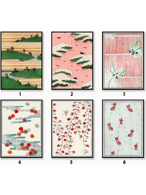 Ninastore Watanabe Seitei Poster Setleri Japon Duvar Sanatı Dekorasyonu Wantabe Shōtei Baskısı Vintage Duvar S
