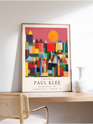 Ninastore Paul Klee Sergi Posteri Kale ve Güneş Soyut Paul Klee Baskısı Paul Klee Sanat Baskısı Manzara ve Doğ