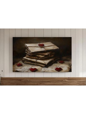 Ninastore Sevgililer Günü Samsung Çerçeve Tv Duvar Sanatı Natürmort Vintage Aşk Mektupları Samsung Ekran Koruy