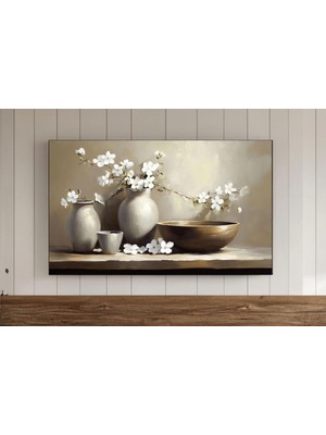 Ninastore Seramik Natürmort Tablo Çerçevesi Tv Duvar Sanatı Ilkbahar Çiçekleri Dijital Indirme Ortanca Tablosu