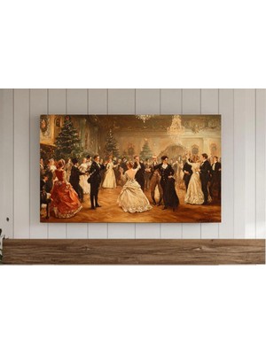 Ninastore Tv Için Çerçeve Sanatı Noel Vintage Viktorya Dönemi Noel Partisi Tablosu Noel Samsung Tv Için Dijita