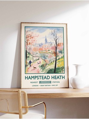 Ninastore Hampstead Heath Londra Baskısı William Morris Bahçeleri Sanatı Vintage Çiçek Sanatı William Morris P