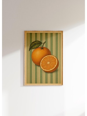 Ninastore Vintage Florida Portakal Baskılı Retro Narenciye Mutfak Sanatı Florida Meyve Duvar Dekoru Florida Po