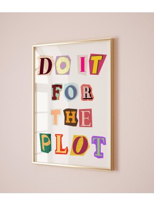 Ninastore "do It For The Plot" Posteri, Kız Öğrenci Yurt Odası Dekorasyonu, Retro Duvar Sanatı, Dergi Yazısı T