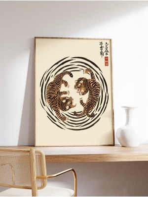 Ninastore Japon Kaplanı Sanat Baskısı Taguchi Tomoki Posteri Vintage Japon Dekorasyonu Soyut Sanat Grafik Sana